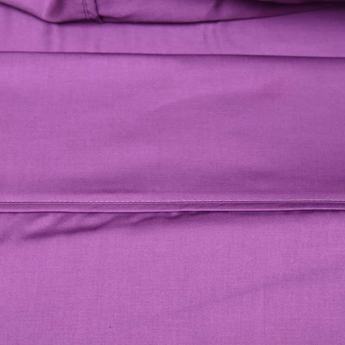 Master Suite Purple 500TC 100% Cotton Sheet Set -King | Bedsheet Set | Bed Cover Set | Bedding Set | Bedspread image number 3