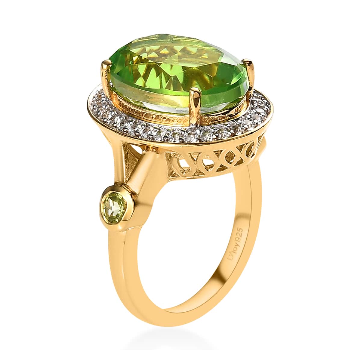 Buy Chartreuse Quartz (Triplet) and Multi Gemstone Ring in Vermeil Yellow  Gold Over Sterling Silver (Size 9.0) 7.00 ctw at ShopLC.