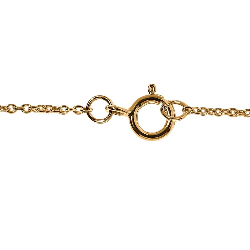 Luxoro 14K Yellow Gold G-H I2 White Diamond Arrow Necklace 18 Inches 0.09 ctw