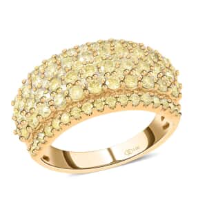 14K Yellow Gold Natural Yellow Diamond Ring (Size 7.0) (4.80 g) 1.75 ctw