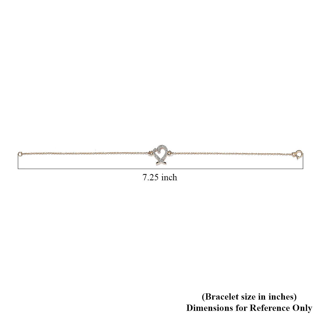 Luxoro 14K Yellow Gold G-H I2 Diamond Bracelet (7.25 In) 0.15 ctw