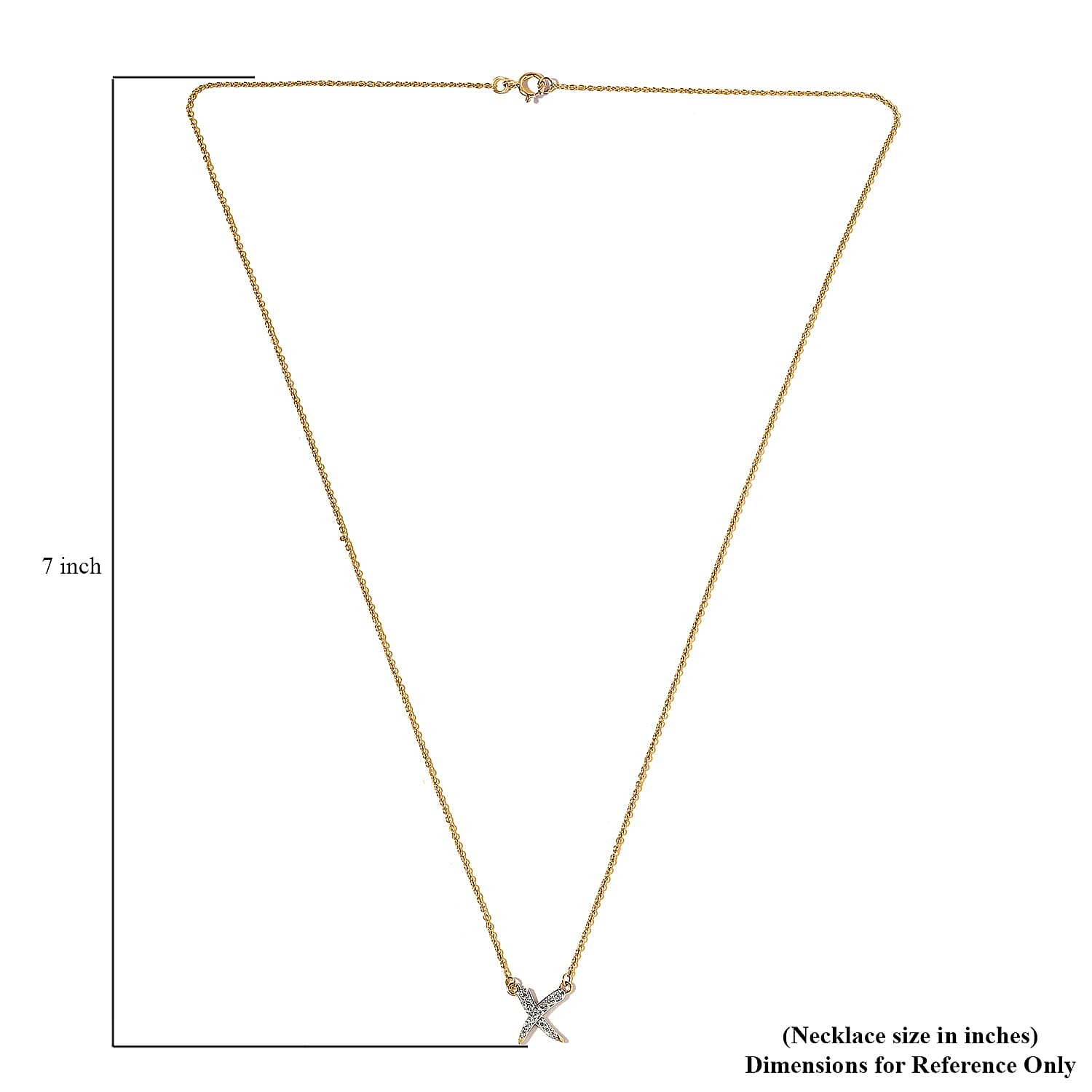 Luxoro 14K Yellow Gold Diamond G-H I2 Necklace 18 Inches 0.15 ctw