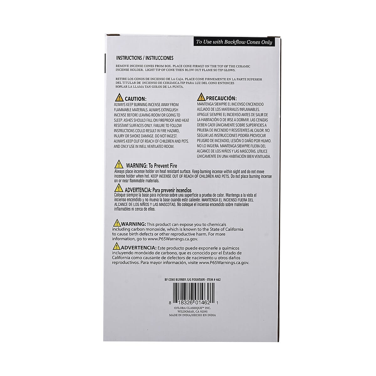 Black Ceramic Incense Burner Fountain image number 6