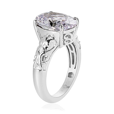Karis Simulated Diamond Solitaire Ring in Platinum Bond (Size 9.0) 8.00 ctw