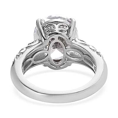 Karis Simulated Diamond Solitaire Ring in Platinum Bond (Size 9.0) 8.00 ctw
