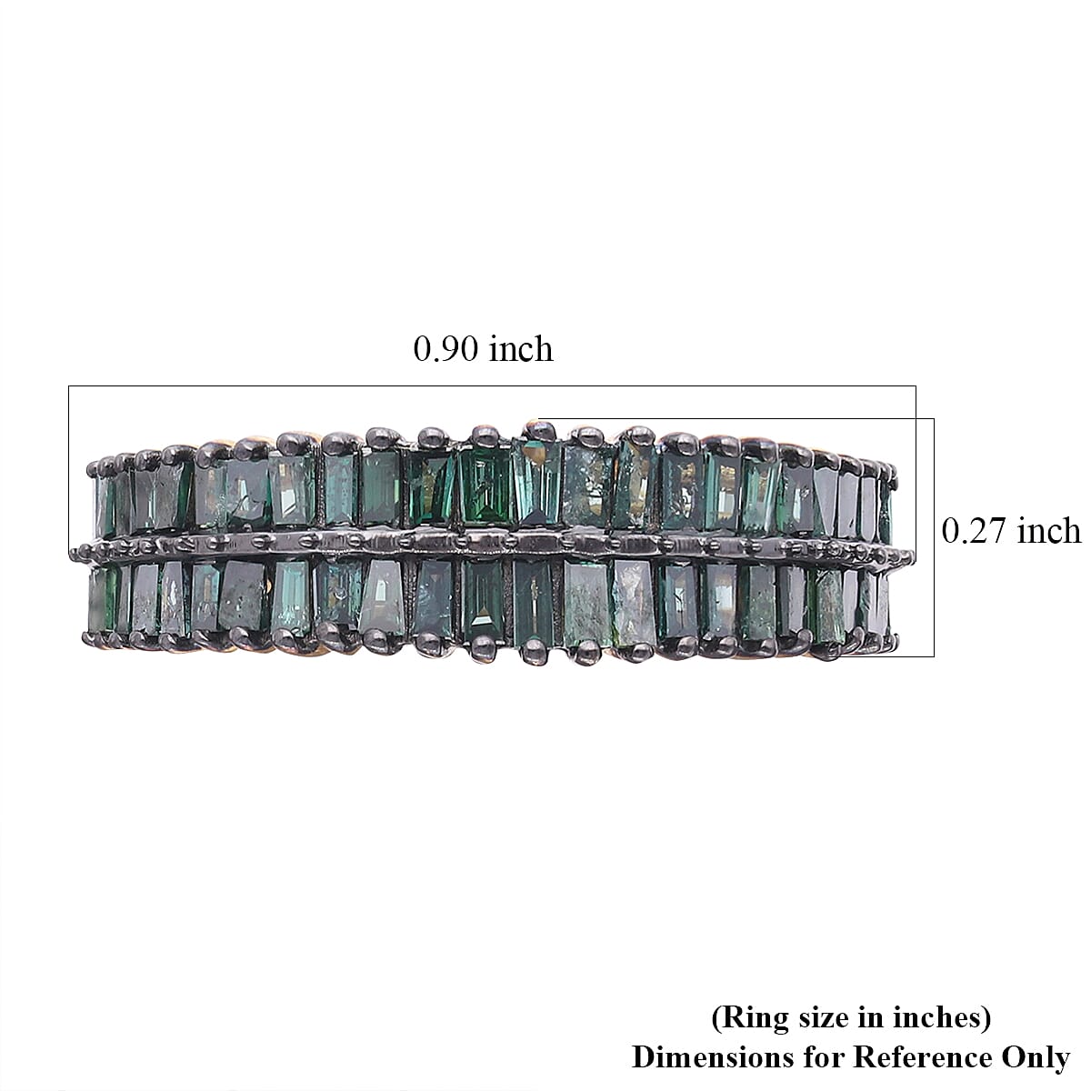 Green Diamond Ring in Vermeil YG Over Sterling Silver (Size 9.0) 1.00 ctw image number 5