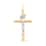 14K Gold Yellow & White 25MM Crucifix Tube Pendant 1.55 Grams (Del. in 10-15 Days)