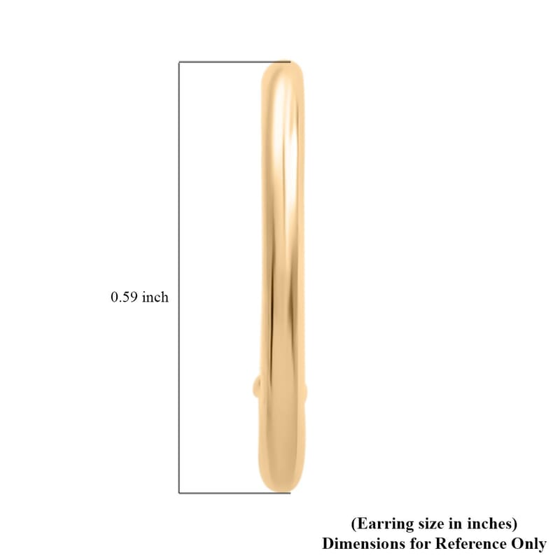 14K Yellow Gold Polished Sideways Heart Hoop Earrings