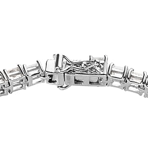 Princess Cut White Topaz Tennis Bracelet in Platinum Over Sterling Silver (7.25 In) 16.90 ctw