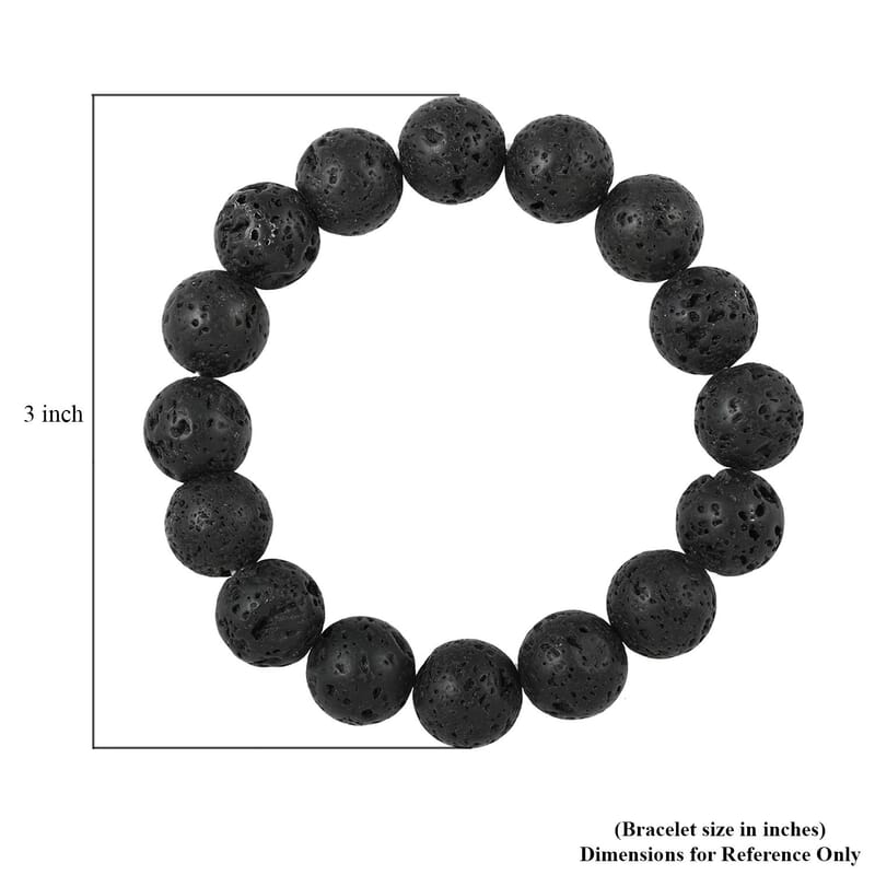 Lava Beaded Stretch Bracelet