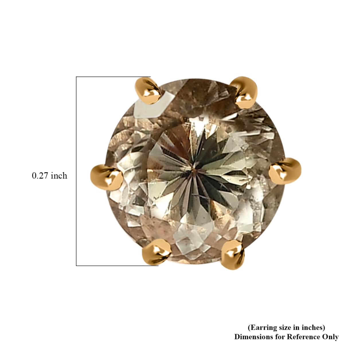 Iliana 18K Yellow Gold 120 Facet AAA Turkizite and G-H SI Diamond Stud Earrings 2.35 ctw image number 4