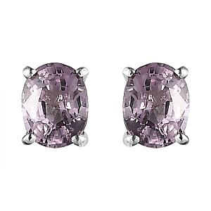 Tanzanian Lavender Spinel Stud Earrings in Platinum Over Sterling Silver 0.85 ctw