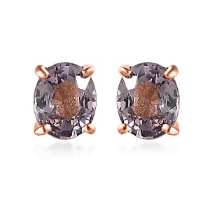 Tanzanian Lavender Spinel Stud Earrings in Vermeil Rose Gold Over Sterling Silver 0.85 ctw