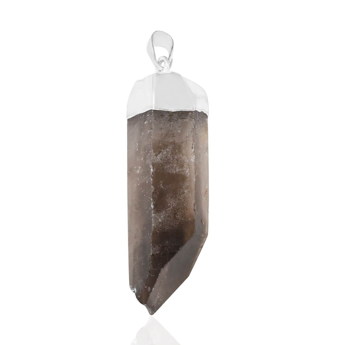 Brazilian Smoky Quartz Pendant in Silvertone 56.40 ctw image number 0