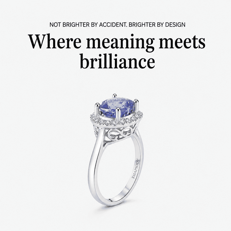 Certified and Appraised Rhapsody 950 Platinum AAAA Tanzanite and E-F VS Diamond Halo Ring (Size 10.0) 5.25 Grams 2.45 ctw