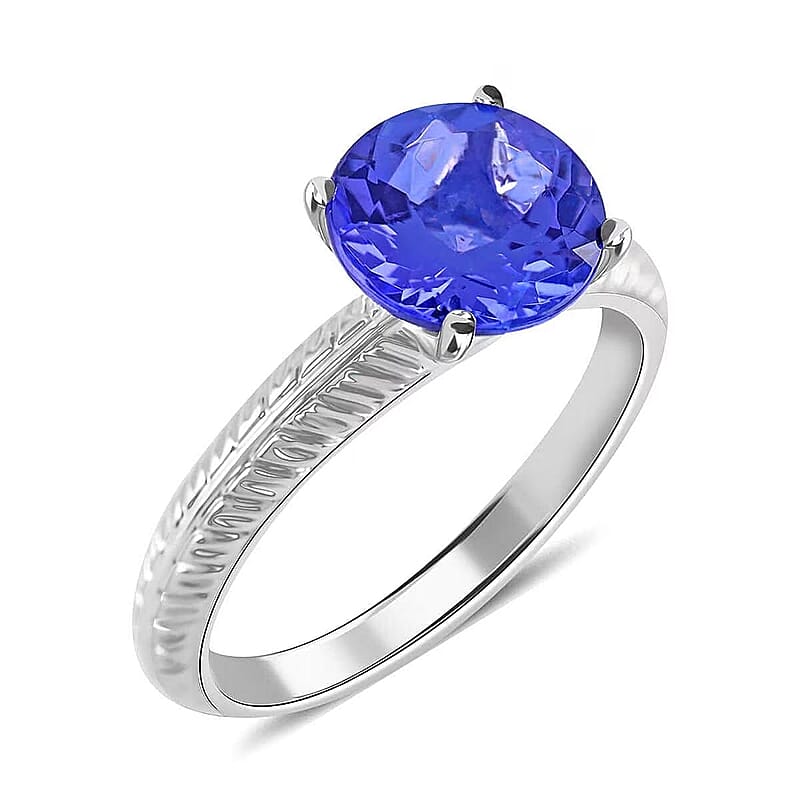 Rhapsody 950 Platinum AAAA Tanzanite Solitaire Ring (Size 10.0) 4.75 Grams 1.50 ctw