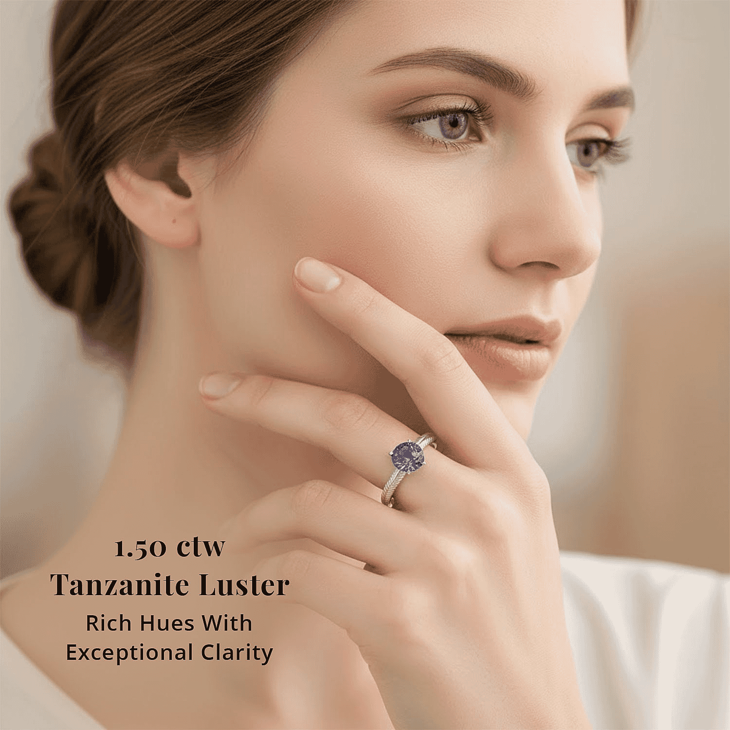 Rhapsody 950 Platinum AAAA Tanzanite Solitaire Ring (Size 10.0) 4.75 Grams 1.50 ctw