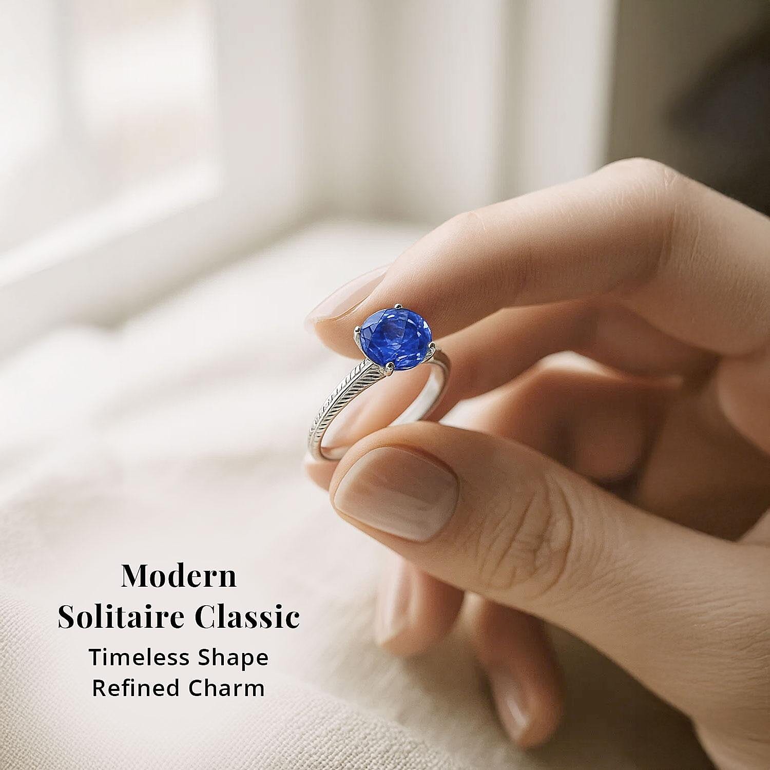 Rhapsody 950 Platinum AAAA Tanzanite Solitaire Ring (Size 10.0) 4.75 Grams 1.50 ctw