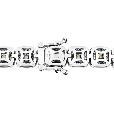 Ankur Treasure Chest Modani 18K White Gold Natural Yellow and White Diamond SI2 Necklace 18 Inches 58.3 Grams 14.90 ctw