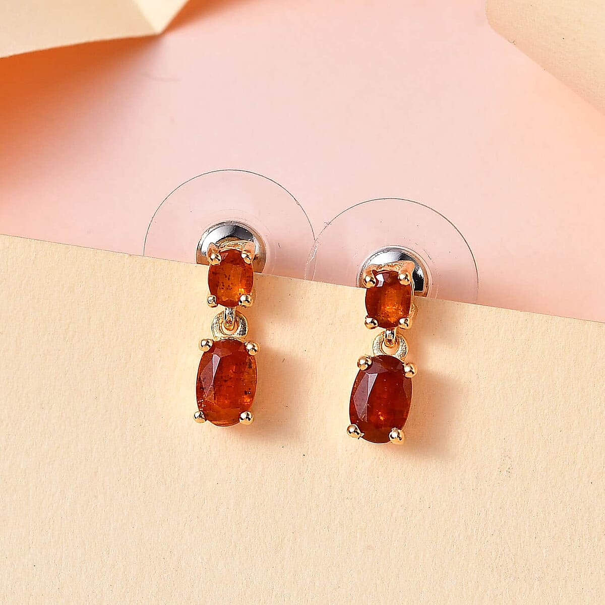 Buy Premium Tangerine Kyanite Dangle Earrings in Vermeil Yellow Gold