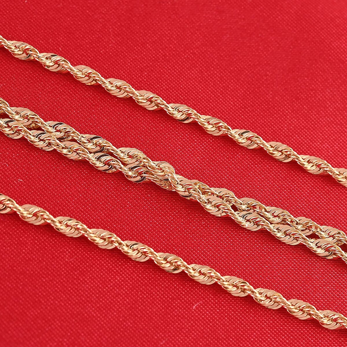 14K Yellow Gold 2.3mm Rope Necklace 22 Inches 2.70 Grams image number 1
