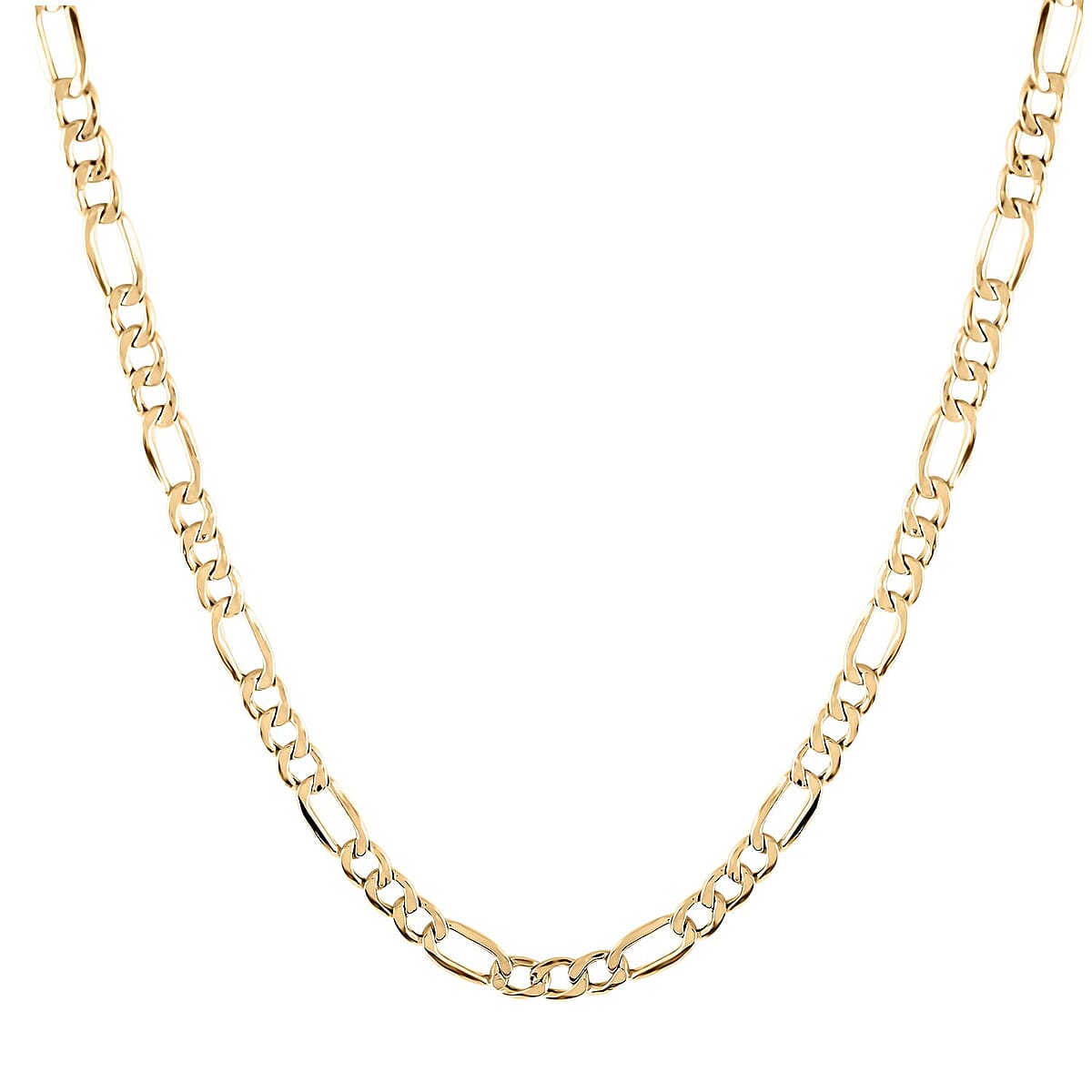 10K Yellow Gold 4.5mm Figaro Necklace 24 Inches 5.80 Grams image number 2