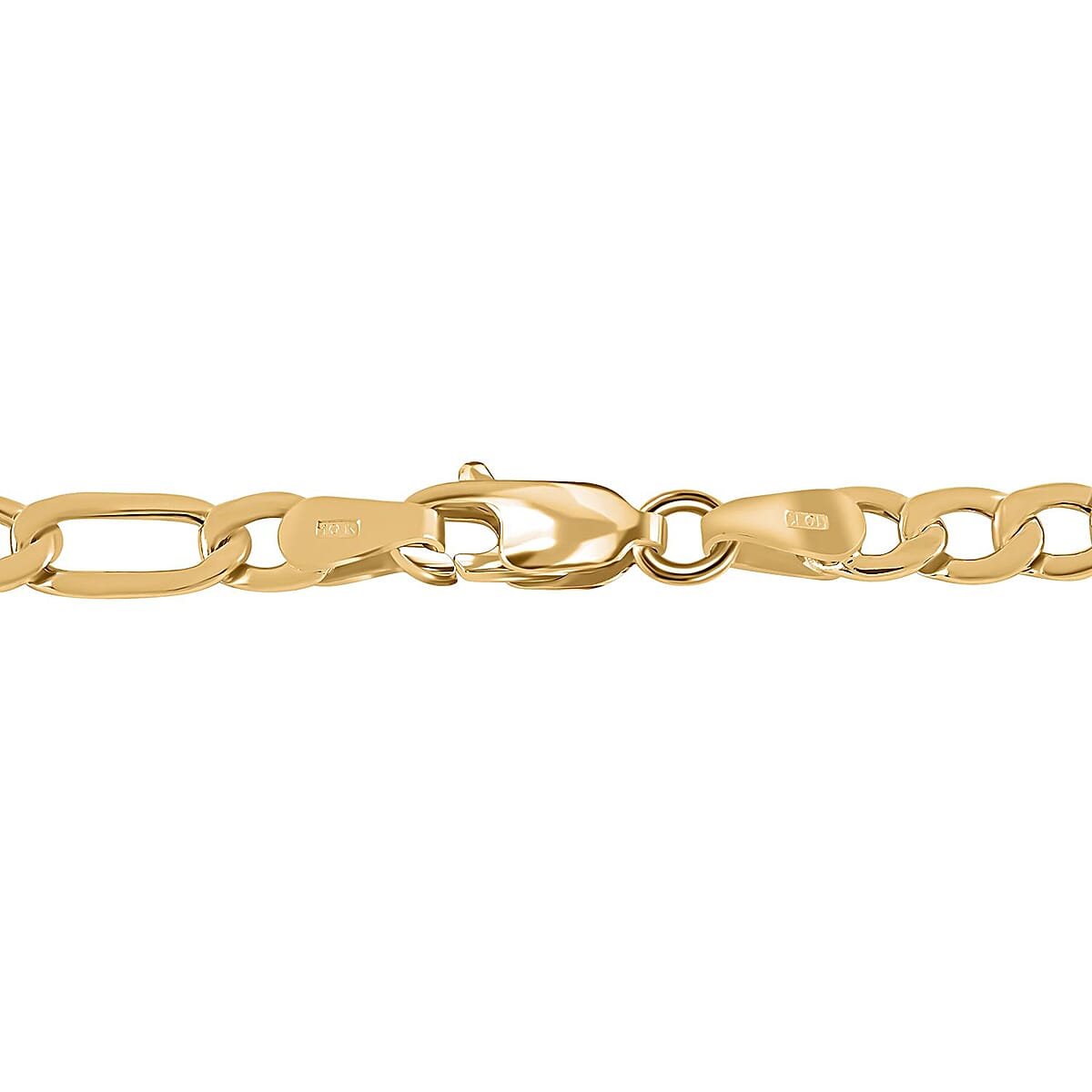 10K Yellow Gold 4.5mm Figaro Necklace 24 Inches 5.80 Grams image number 3