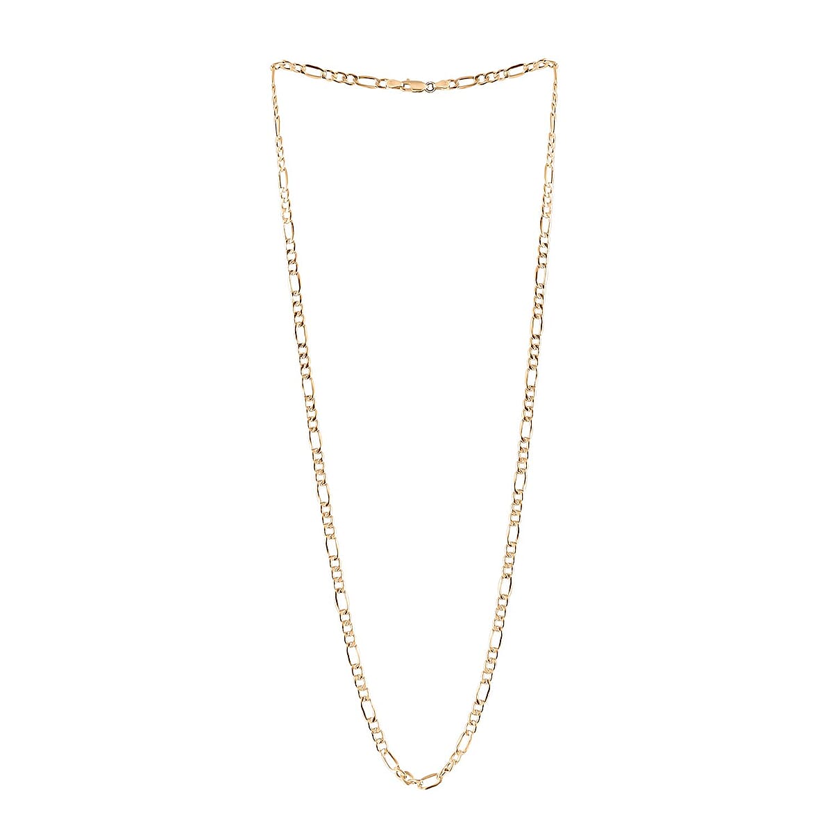 10K Yellow Gold 4.5mm Figaro Necklace 24 Inches 5.80 Grams image number 4