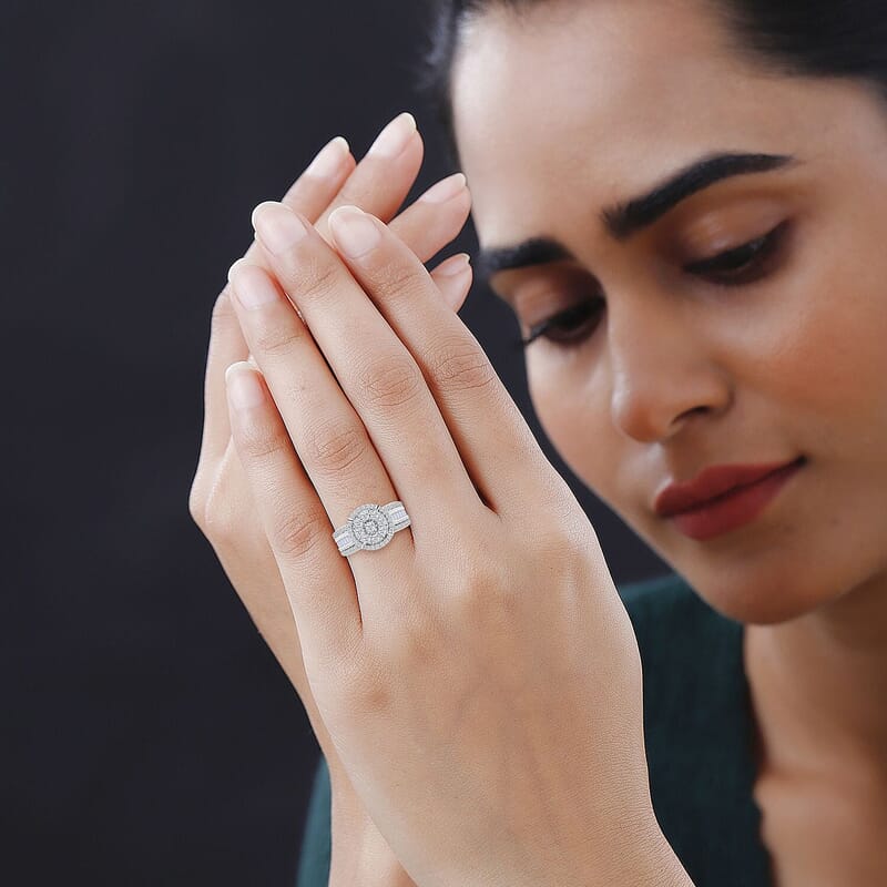 10K White Gold G-H I2-I3 Diamond Ring (Size 10.0) 5.10 Grams 1.00 ctw (Delivery in 10-15 Business Days)