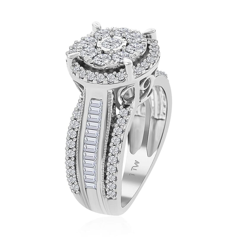 10K White Gold G-H I2-I3 Diamond Ring (Size 10.0) 5.10 Grams 1.00 ctw (Delivery in 10-15 Business Days)