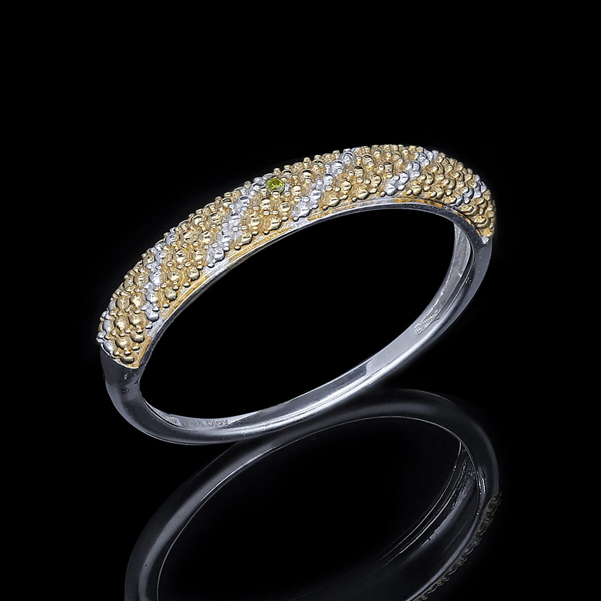 Yellow Diamond Accent Ring in Platinum Over Sterling Silver (Size 9.0) image number 1