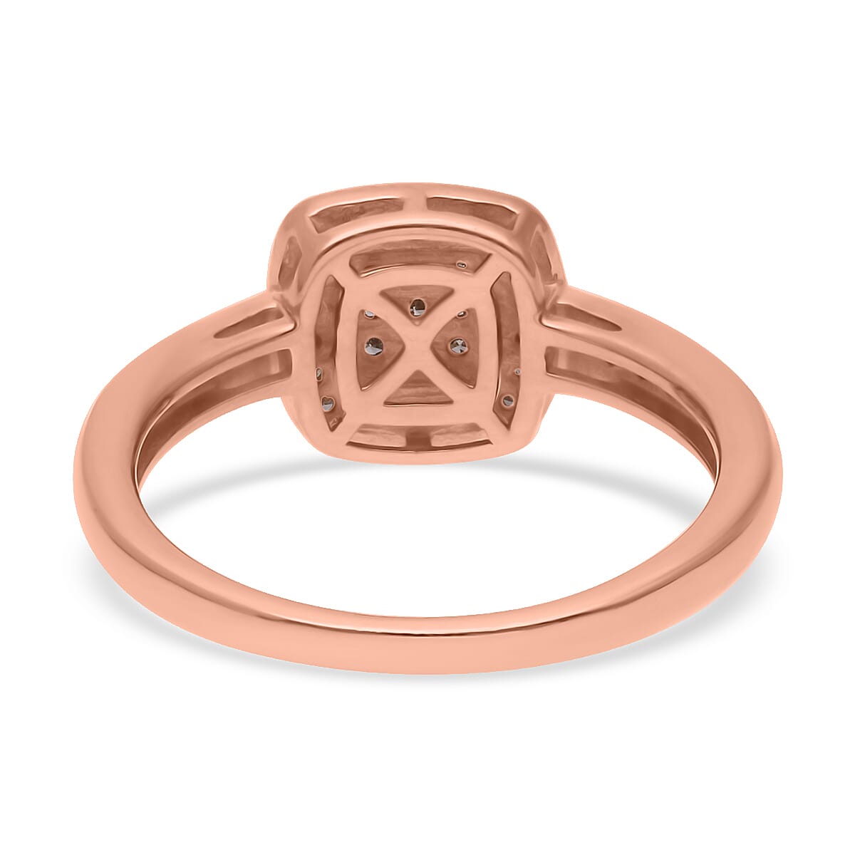 Natural Champagne Diamond Ring in Vermeil Rose Gold Over Sterling Silver (Size 7.0) 0.33 ctw image number 4