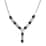 Venice Blue Diamond I1-I2 and Diamond Necklace 20 Inches in Platinum Over Sterling Silver 0.75 ctw