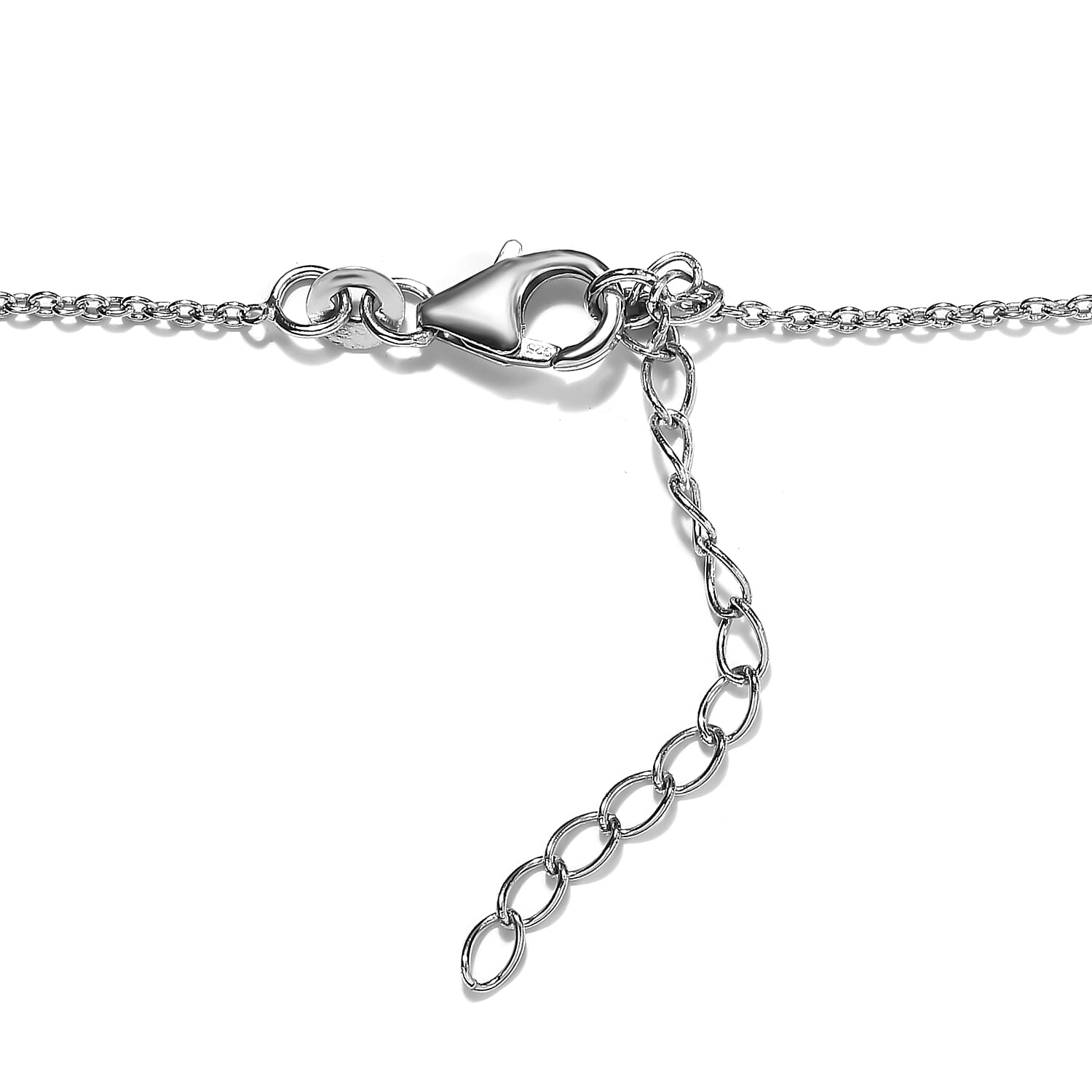Lab Grown Color Change Sapphire and White Topaz Necklace 18-20 Inches in Platinum Over Sterling Silver 14.75 ctw