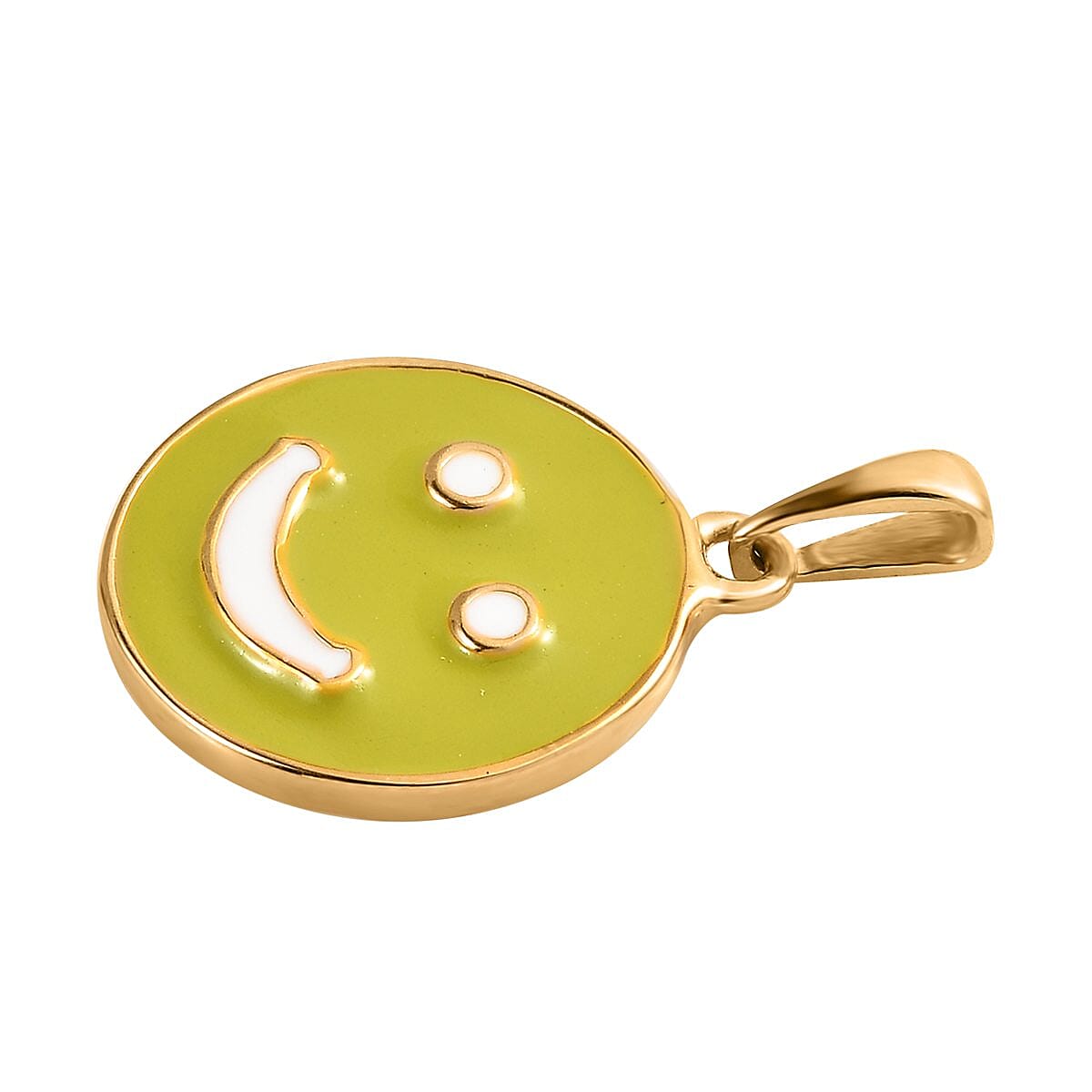 Vermeil Yellow Gold Over Sterling Silver Smiley Face Charm 2.10 Grams image number 3