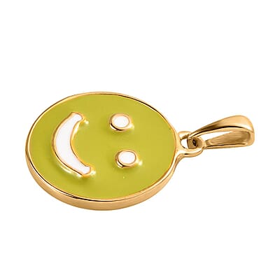 Vermeil Yellow Gold Over Sterling Silver Smiley Face Charm 2.10 Grams