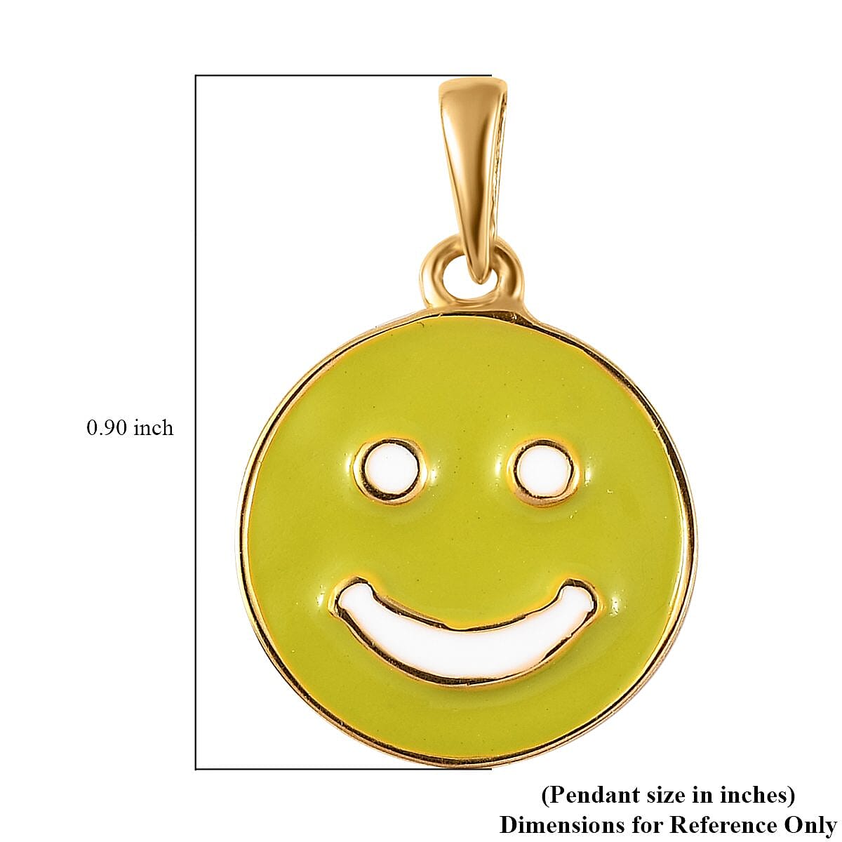 Vermeil Yellow Gold Over Sterling Silver Smiley Face Charm 2.10 Grams image number 5