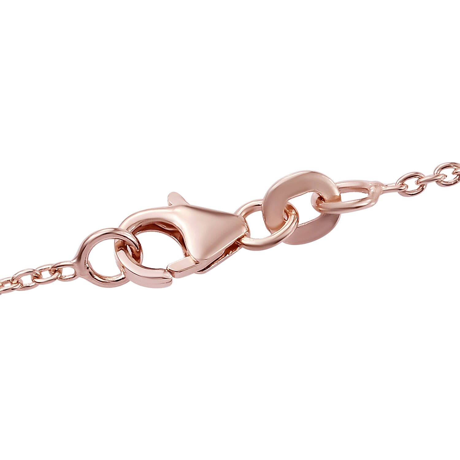Aqua Terra Costa Quartz (Triplet) Station Necklace 20 Inches in 14K Rose Gold Over Sterling Silver 16.50 ctw