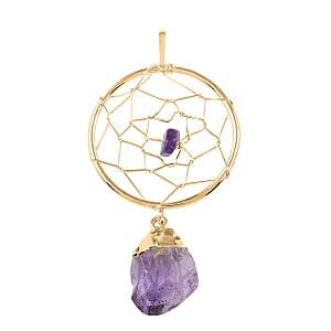 Amethyst Dream Catcher Pendant in Goldtone 12.80 ctw