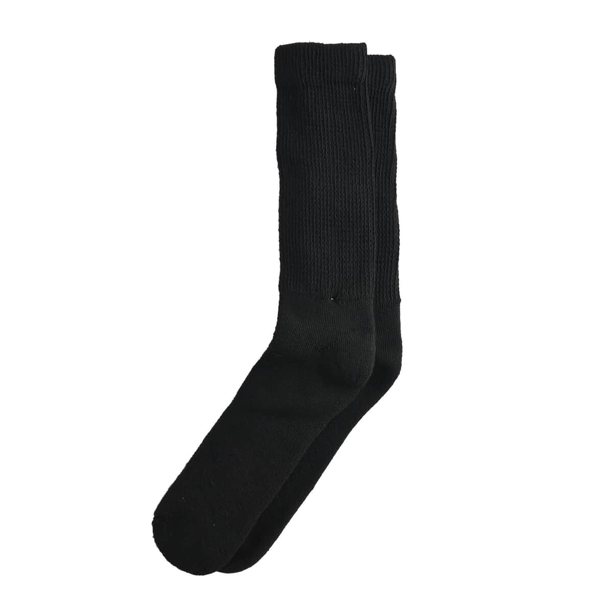 Dr. Scholls Diabetes and Circulatory Crew Socks -Black Large (Women's Sizes 8-12, Men's 7-12) image number 0