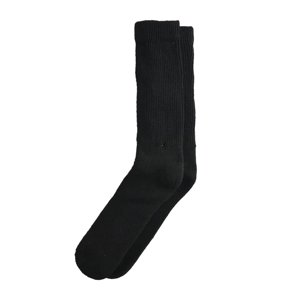 Dr. Scholls Diabetes and Circulatory Crew Socks -Black Large (Women's Sizes 8-12, Men's 7-12) image number 4