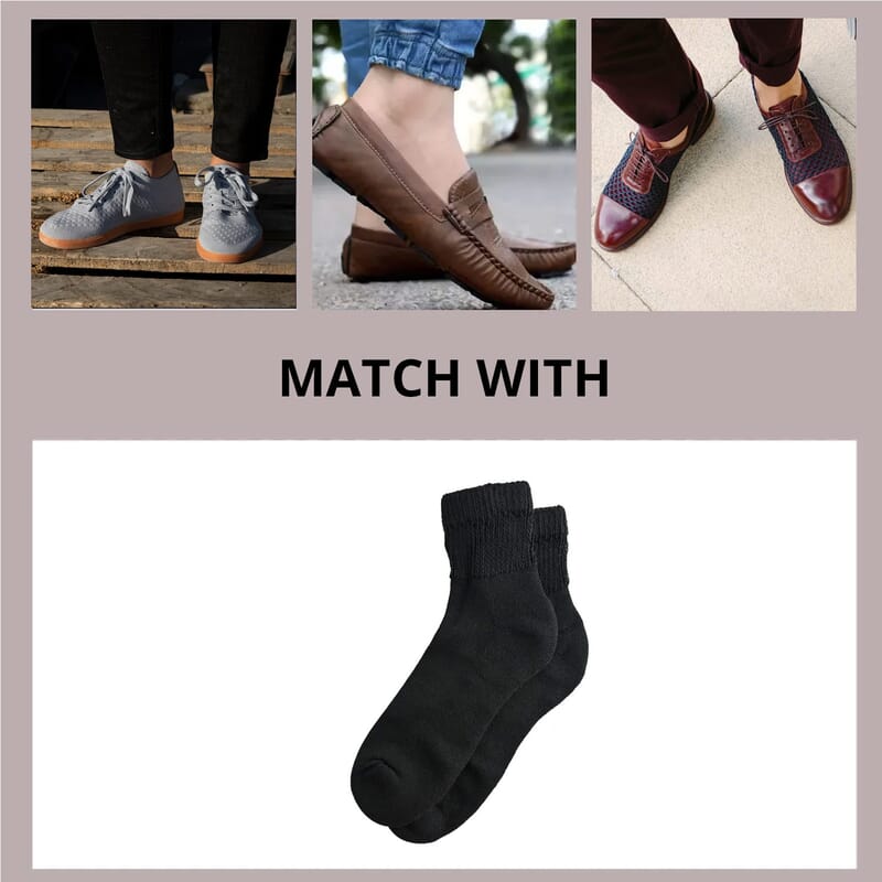 Dr. Scholls Black Diabetes and Circulatory Long Crew Socks, Diabetic Socks for Men and Women, Breathable Odor Resistant Ultra-Soft Long Crew Socks