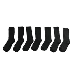 Slazenger Men's 7pck Crew Athletic Socks -Black (Sizes 6-12.5)