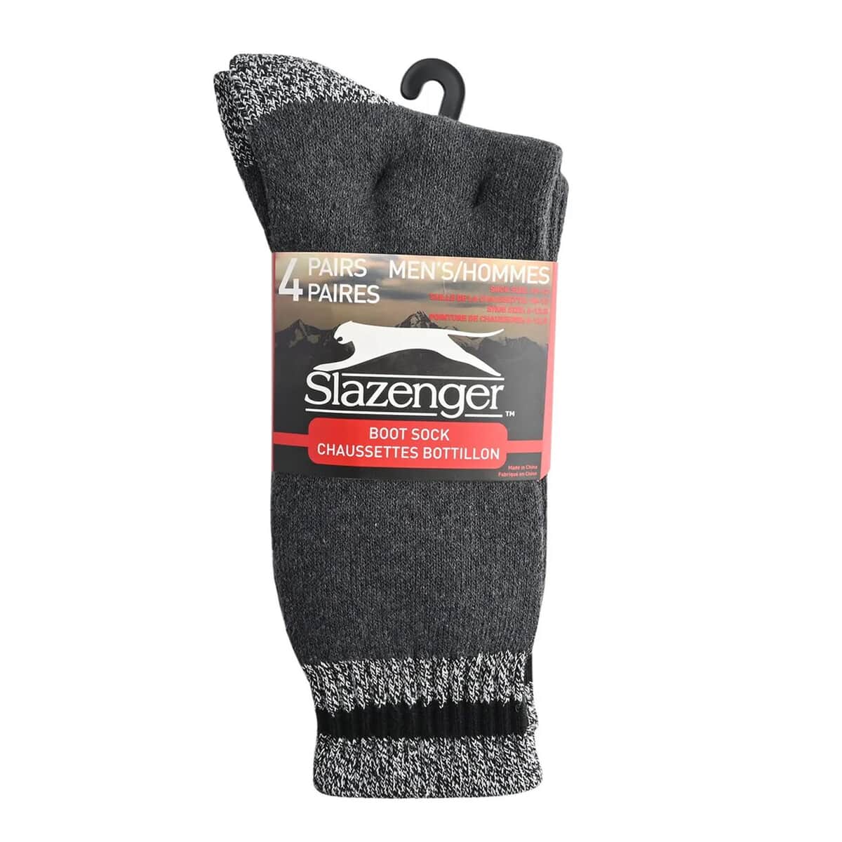Slazenger Men Set of 4 Breathable and Ultra Soft Boot Socks, Non Binding Polyester Boot Socks, Crew Style Socks image number 5