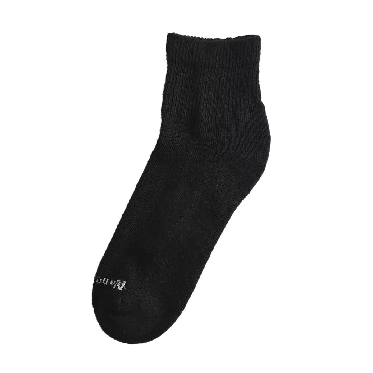 No Nonsense Women's 12pck Cushioned Ankle Socks -Black (Sizes 4-10) image number 4