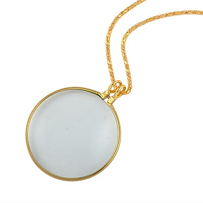 Maximize Pendant Magnifier with Chain in Goldtone 18 Inches (5x)