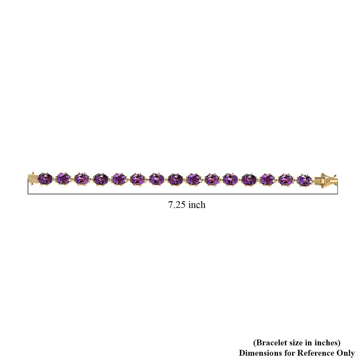 Premium Moroccan Amethyst Bracelet, Amethyst Crown Bracelet, Vermeil Yellow Gold Over Sterling Silver Bracelet (7.25 In) 27.85 ctw