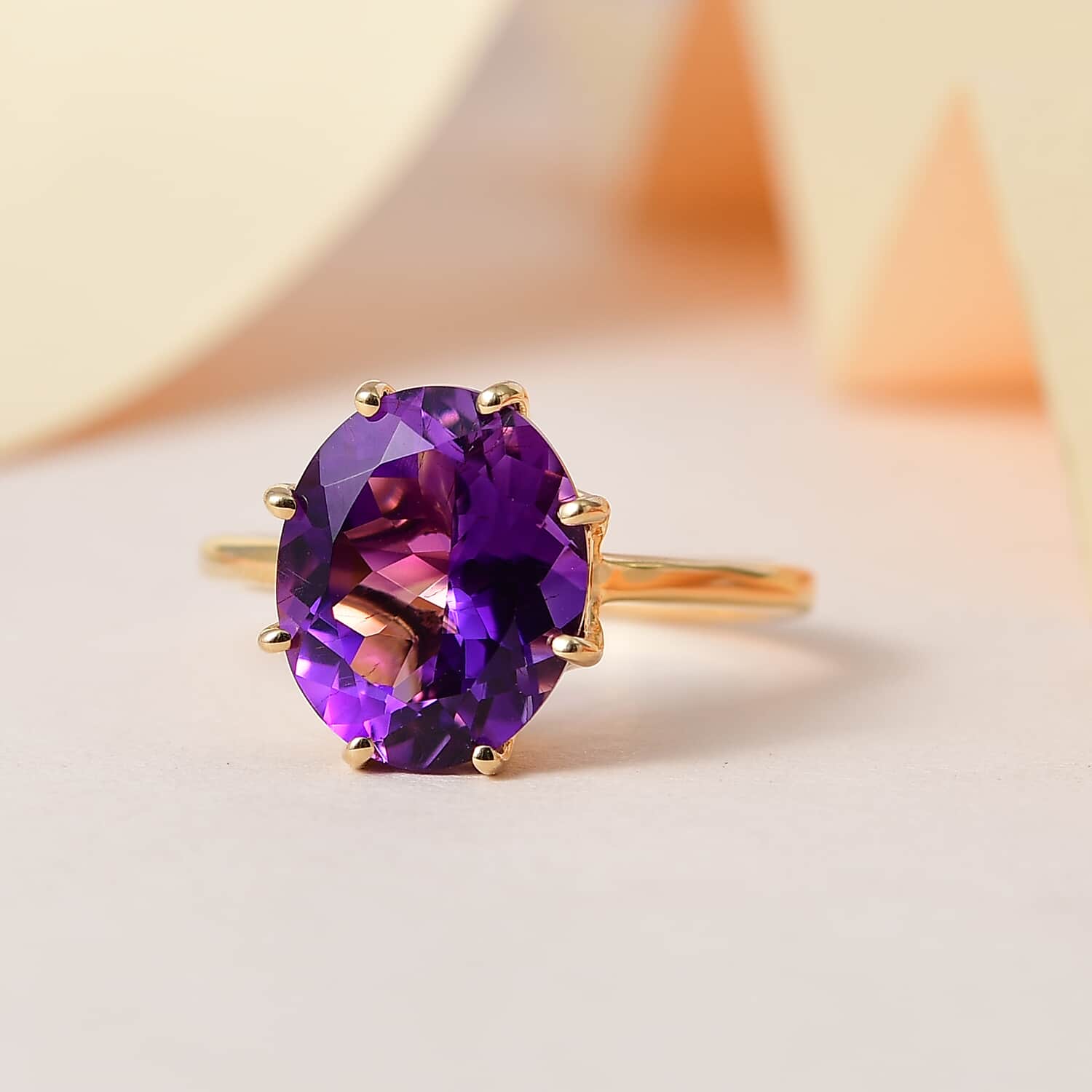 Amethyst crown clearance ring