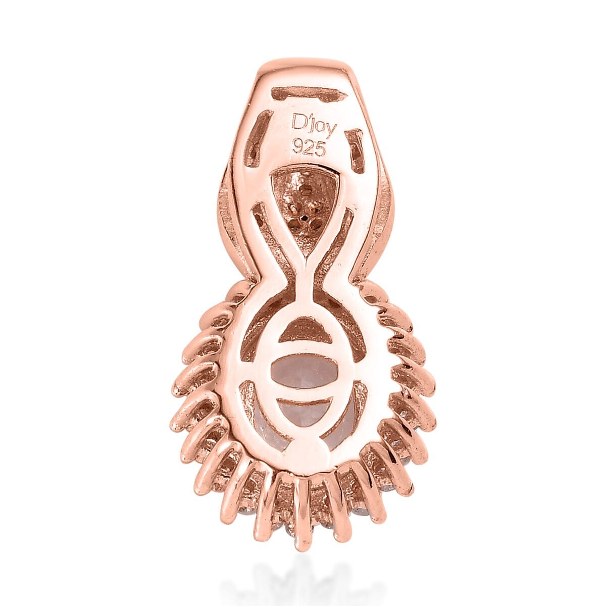 Pink Morganite and Natural Champagne and White Diamond Sunburst Pendant in Vermeil Rose Gold Over Sterling Silver 1.25 ctw image number 4