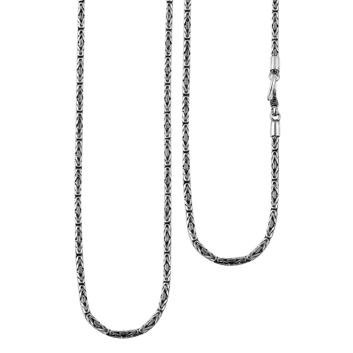 Bali Legacy Sterling Silver Borobudur Chain Necklace 120 Inches 130.50 Grams image number 0